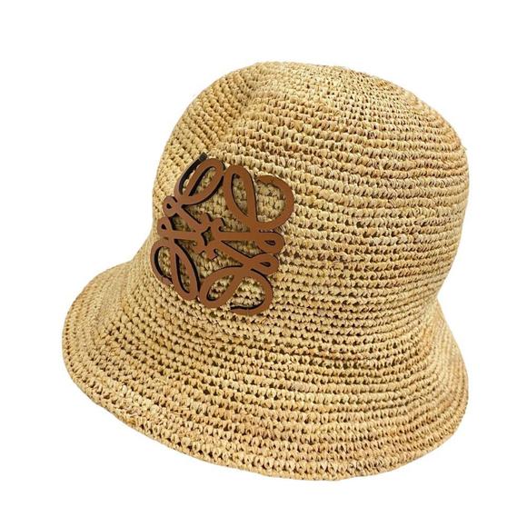LOEWE Accessories - LOEWE Bucket Hat Anagram Beige Ladies